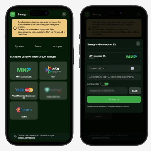 Платежные способы